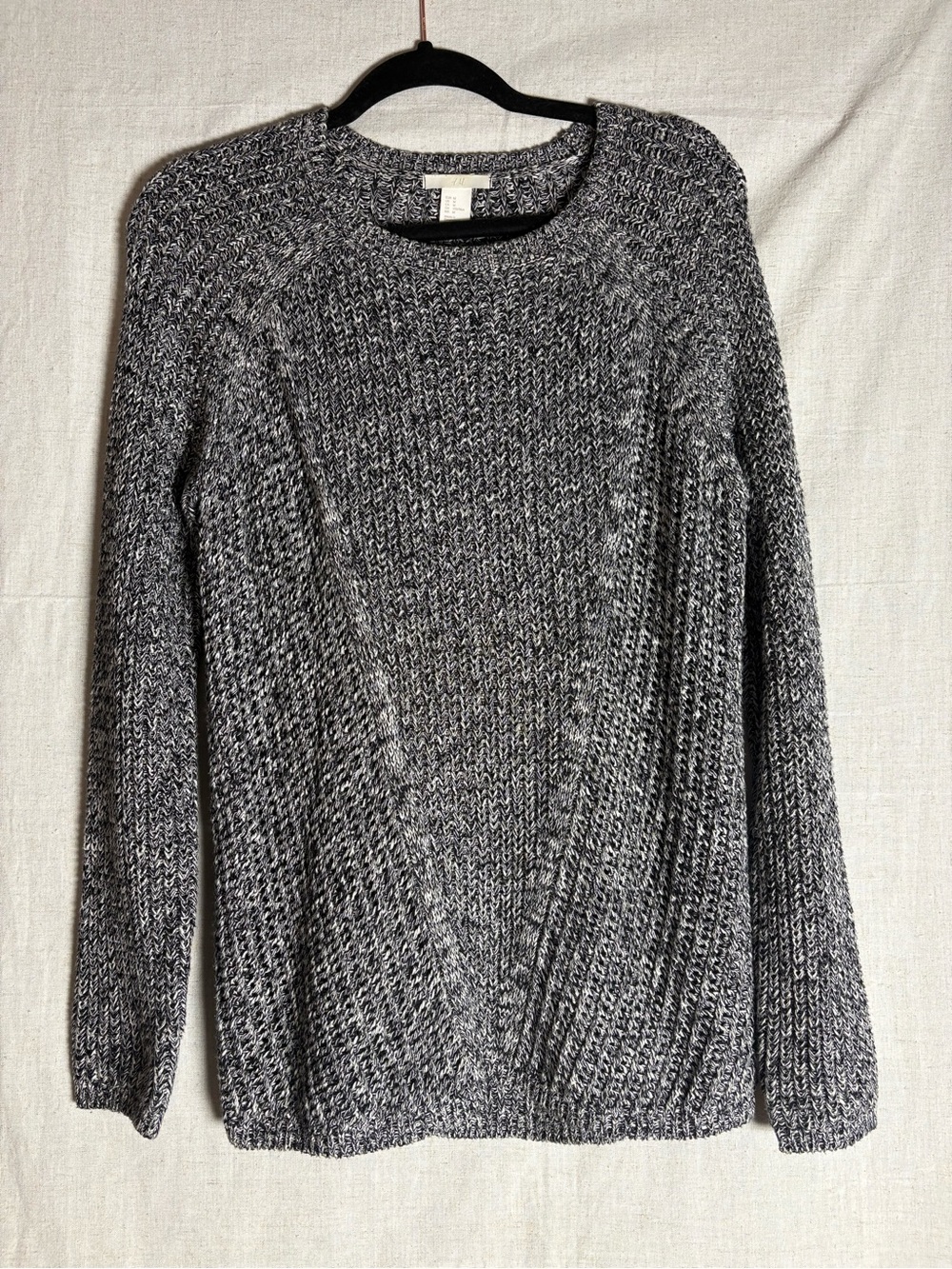 H&M Gray Marled Crewneck Sweater